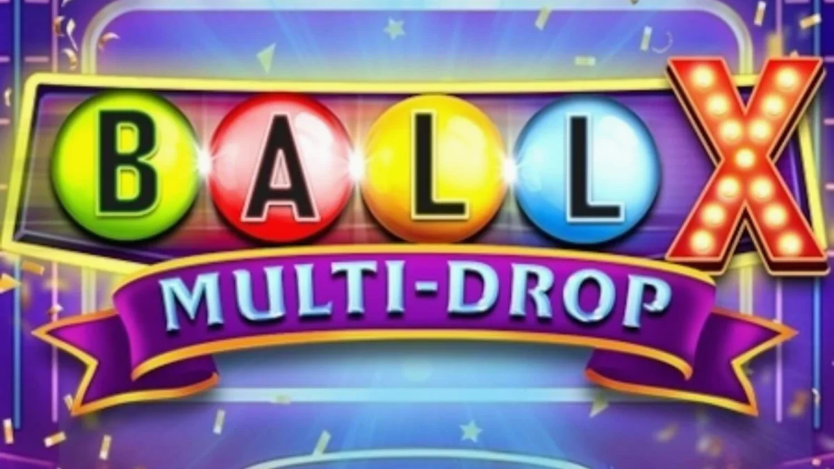Ball X Multi-Drop slot neon neon game interface