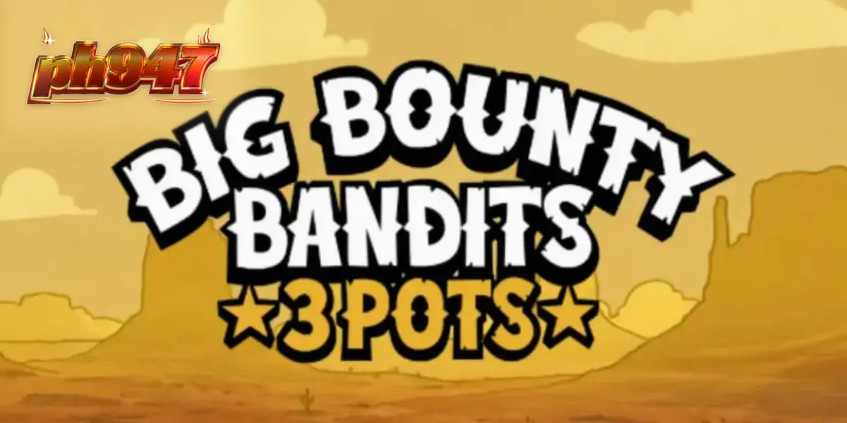 Big Bounty Bandits: 3 Pots slot game screen na nagpapakita ng rubber-hose animation style